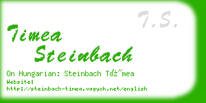 timea steinbach business card